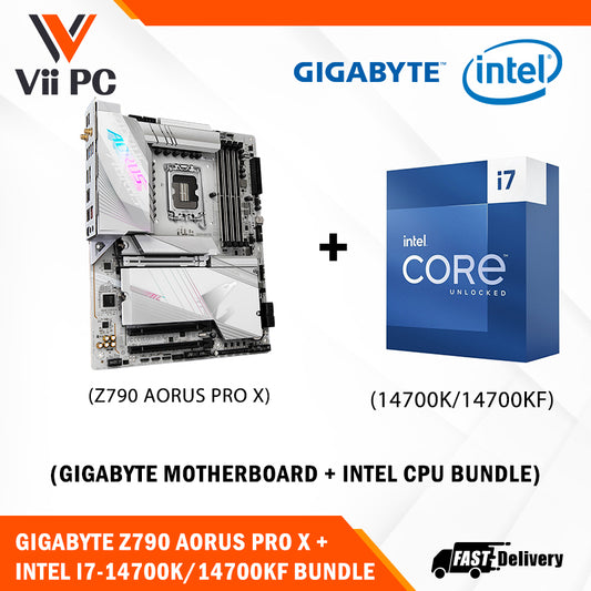 GIGABYTE Z790 AORUS PRO X Motherboard + Intel i7-14700K / i7-14700KF (14th GEN) Processor BUNDLE