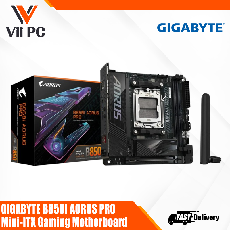 GIGABYTE B850I AORUS PRO AMD Ryzen™ 9000 Series Processors Mini-ITX Gaming Motherboard