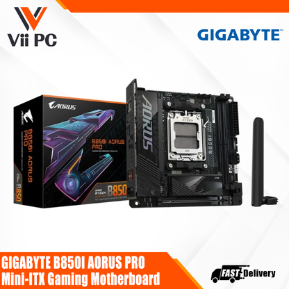 GIGABYTE B850I AORUS PRO AMD Ryzen™ 9000 Series Processors Mini-ITX Gaming Motherboard