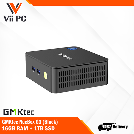 GMKtec NucBox G3 Black - Intel N100 Processor (16GB RAM + 1TB SSD)