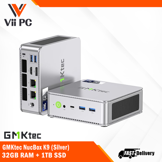 GMKtec NucBox K9 Silver - Intel Core Ultra 5 Processor (32GB RAM + 1TB SSD)