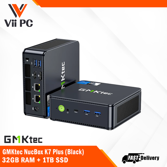 GMKtec NucBox K7 Plus Black - Intel Core i7-13620H Processor (32GB RAM + 1TB SSD)