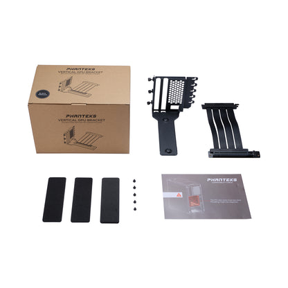 PHANTEKS VERTICAL GPU Bracket with PCIe 4.0 x16 Riser Cable KIT BLACK/WHITE