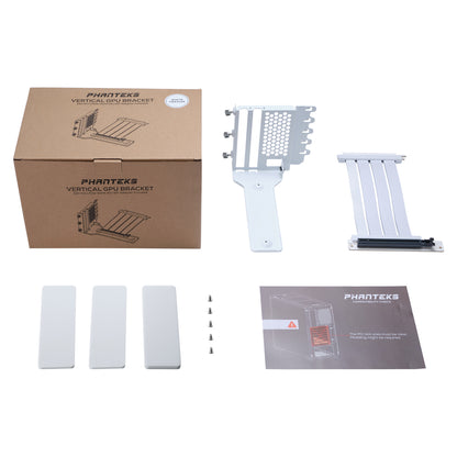 PHANTEKS VERTICAL GPU Bracket with PCIe 4.0 x16 Riser Cable KIT BLACK/WHITE
