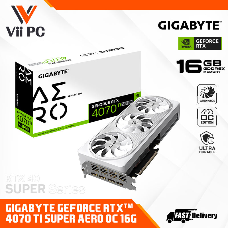 GIGABYTE GeForce RTX™ 4070 Ti SUPER AERO OC 16GB GDDR6X Graphics Card