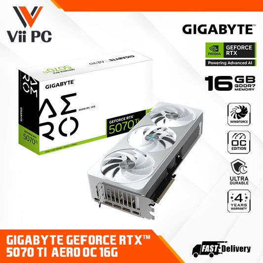 GIGABYTE GeForce RTX™ 5070 Ti AERO OC 16G GDDR7 Graphics Card