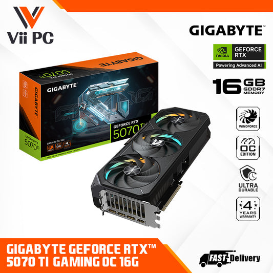 GIGABYTE GeForce RTX™ 5070 Ti GAMING OC 16G GDDR7 Graphics Card