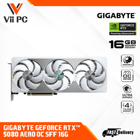 GIGABYTE GeForce RTX™ 5080 AERO OC SFF 16G GDDR7 Graphics Card