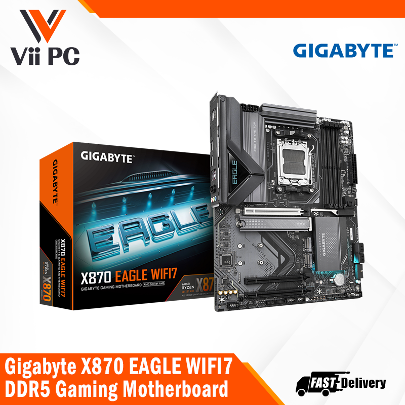 Gigabyte X870 EAGLE WIFI7 AMD Ryzen 9000 Series DDR5 Gaming Motherboard