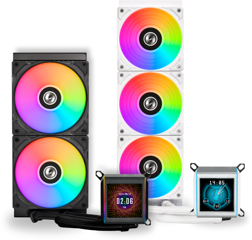 Lian Li Galahad II LCD AIO 360 ARGB CPU Liquid Cooler Black/White - 5 yrs Wty (2yrs for Fan)