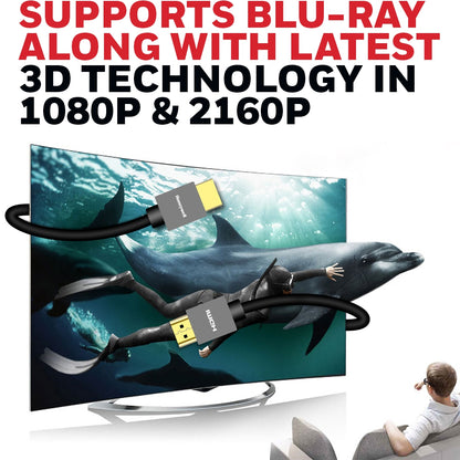 Honeywell HDMI 2/3/5/10 Mtr with Ethernet – 2.0 Compliant Slim Platinum Series/3 Years Warranty