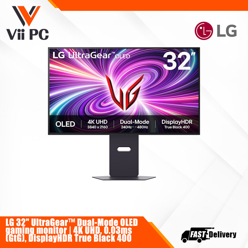 LG 32GS95UV-B UltraGear Dual-Mode (4K 240Hz ↔ FHD 480Hz)| 4K UHD, 0.03ms (GtG), DisplayHDR True Black 400 GAMING MONITOR