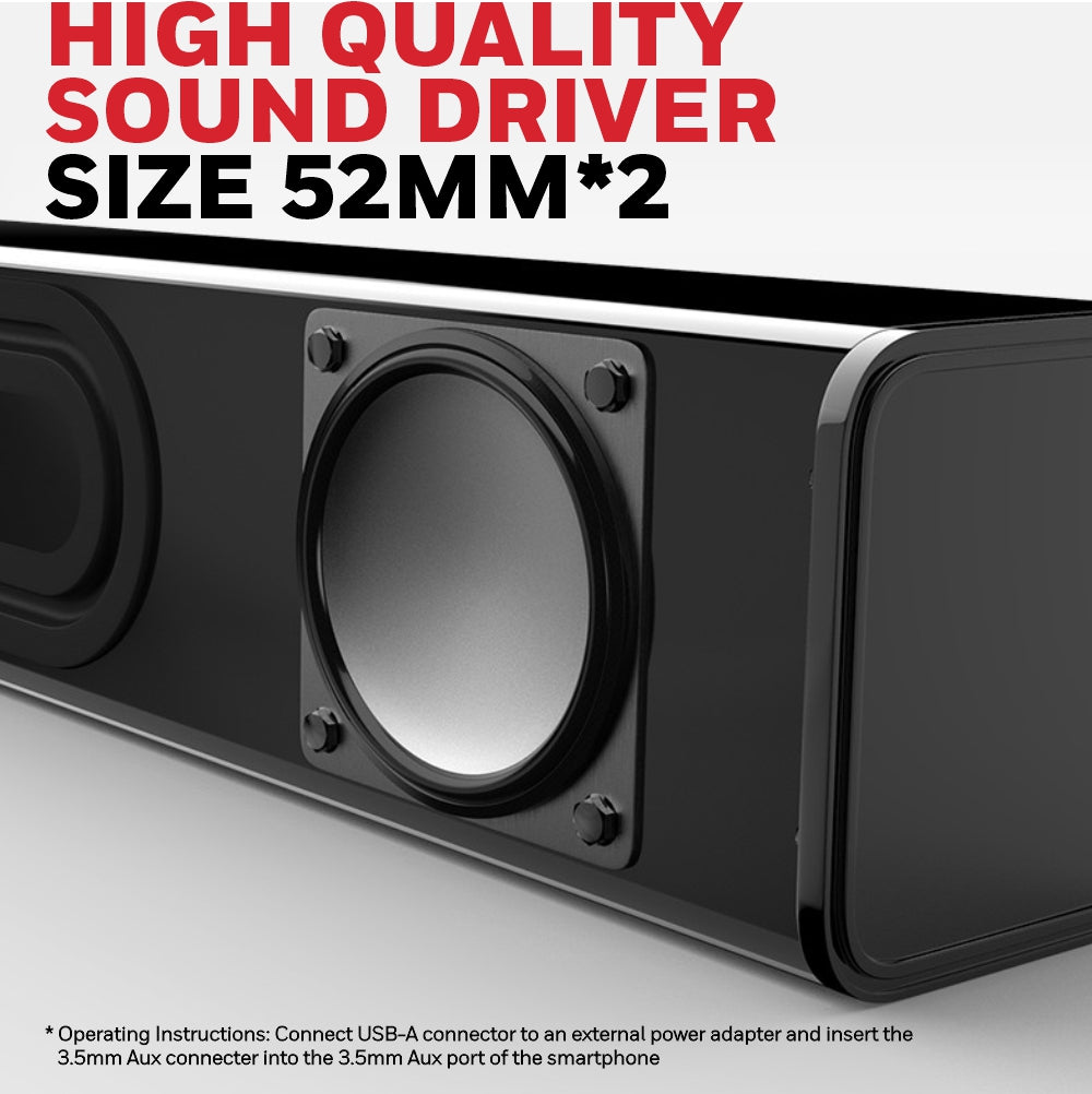 Honeywell MOXIE V500 Wired Soundbar Black Value Series/1 Year Warranty