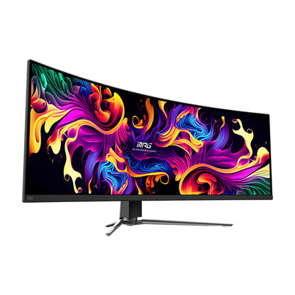 MSI MPG 491CQP 49" QD-OLED Gaming Monitor - DQHD (5120x1440), Curved 1800R. 144Hz, ClearMR8000, 0.03ms(GtG), AdaptiveSync, HDR400, Adjustable Stand, USB-C PD90W, USB Hub, KVM, OLED Care 2.0