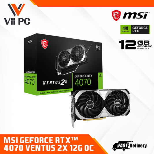 MSI NVIDIA GeForce RTX 4070 VENTUS 2X OC 12GB GDDR6X Graphics Card