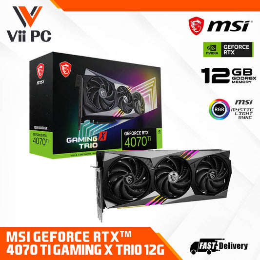 MSI NVIDIA GeForce RTX 4070 Ti GAMING X TRIO 12G PCI Gen 4 12GB GDDR6X Graphics Card