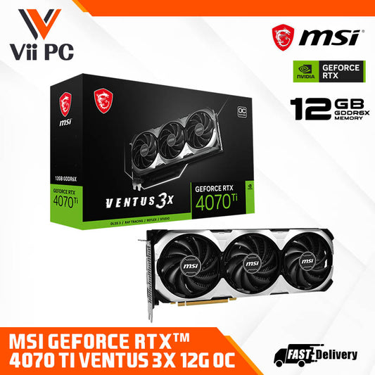MSI NVIDIA GeForce RTX 4070 Ti VENTUS 3X 12G OC PCI Gen 4 12GB GDDR6X Graphics Card