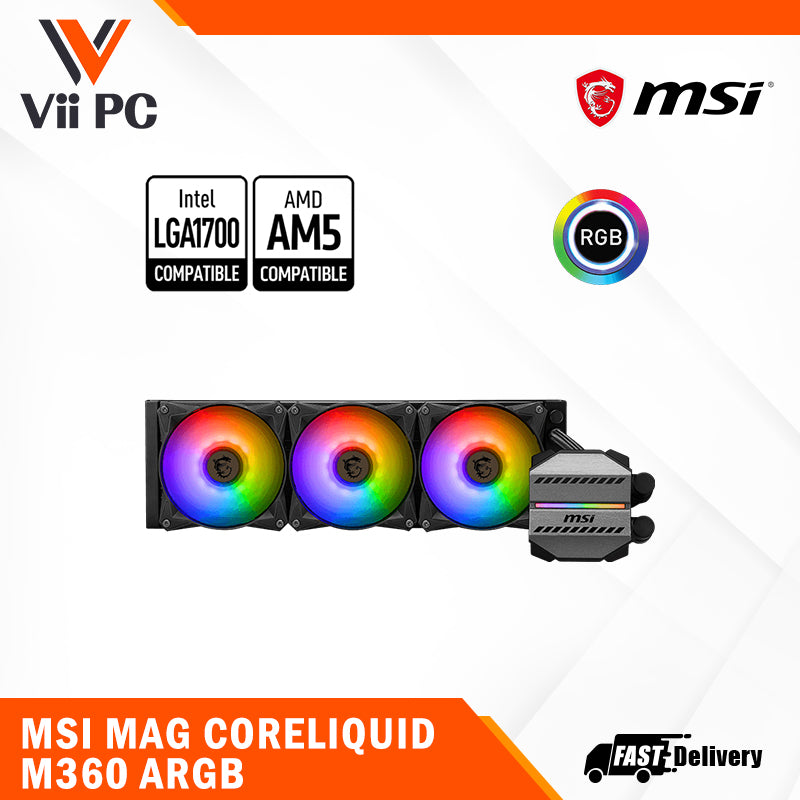 MSI MAG CORELIQUID M360 360 mm ARGB CPU Liquid Cooler