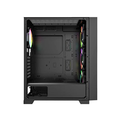 Montech AIR 1000 Premium ARGB ATX Mid Tower Case -  Detachable Mesh, Tempered Glass Front Panel and Swivel Glass Side Panel (Black/White)