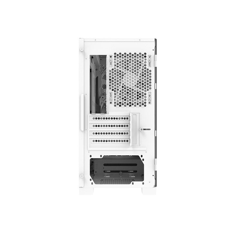 Montech AIR 100 LITE Micro-ATX Case - 2 Silent Fans, Fine Mesh Front Panel Design, Side Swivel Tempered Glass Side Panel (Black/White)