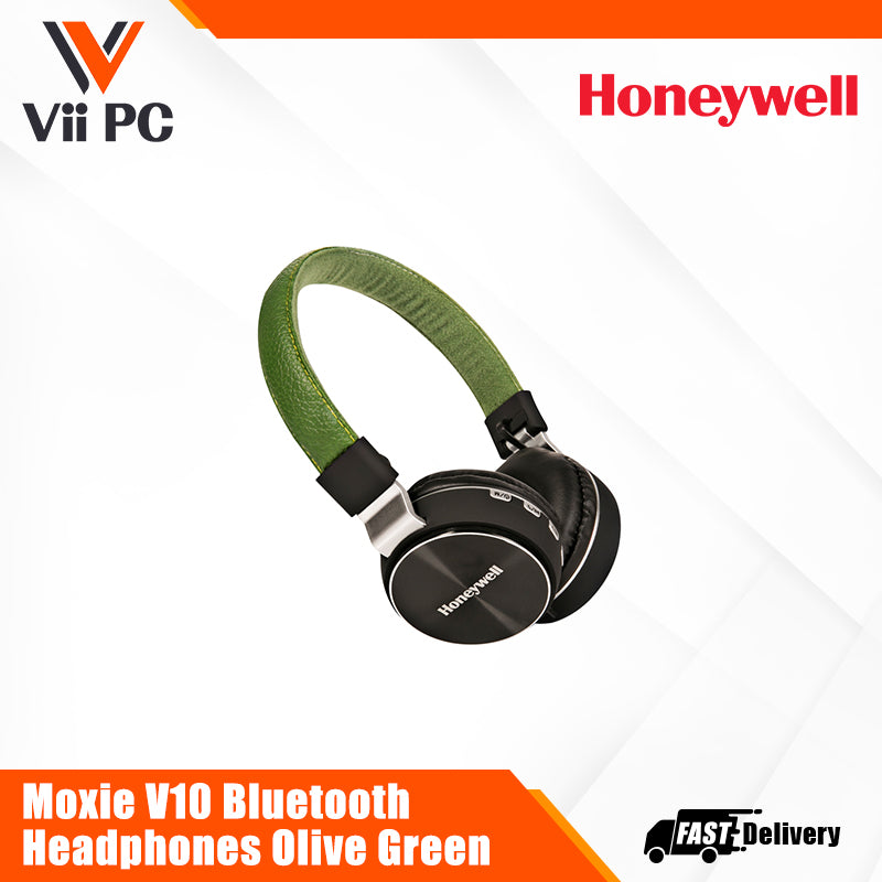 Honeywell Moxie V10 Bluetooth Headphones - Black/Olive Green/Red Value Series/1 Year Warranty