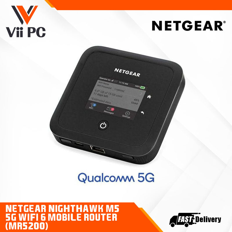 NETGEAR Nighthawk M5 5G WiFi 6 Mobile Router (MR5200) - Powered by the Qualcomm® Snapdragon™ X55 5G Modem-RF System
