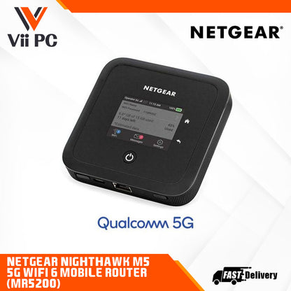 NETGEAR Nighthawk M5 5G WiFi 6 Mobile Router (MR5200) - Powered by the Qualcomm® Snapdragon™ X55 5G Modem-RF System
