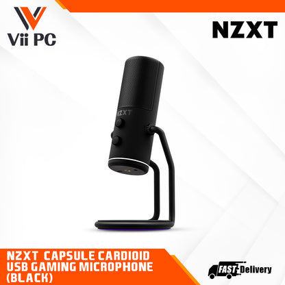 NZXT Capsule Cardioid USB Gaming Microphone - Black/White
