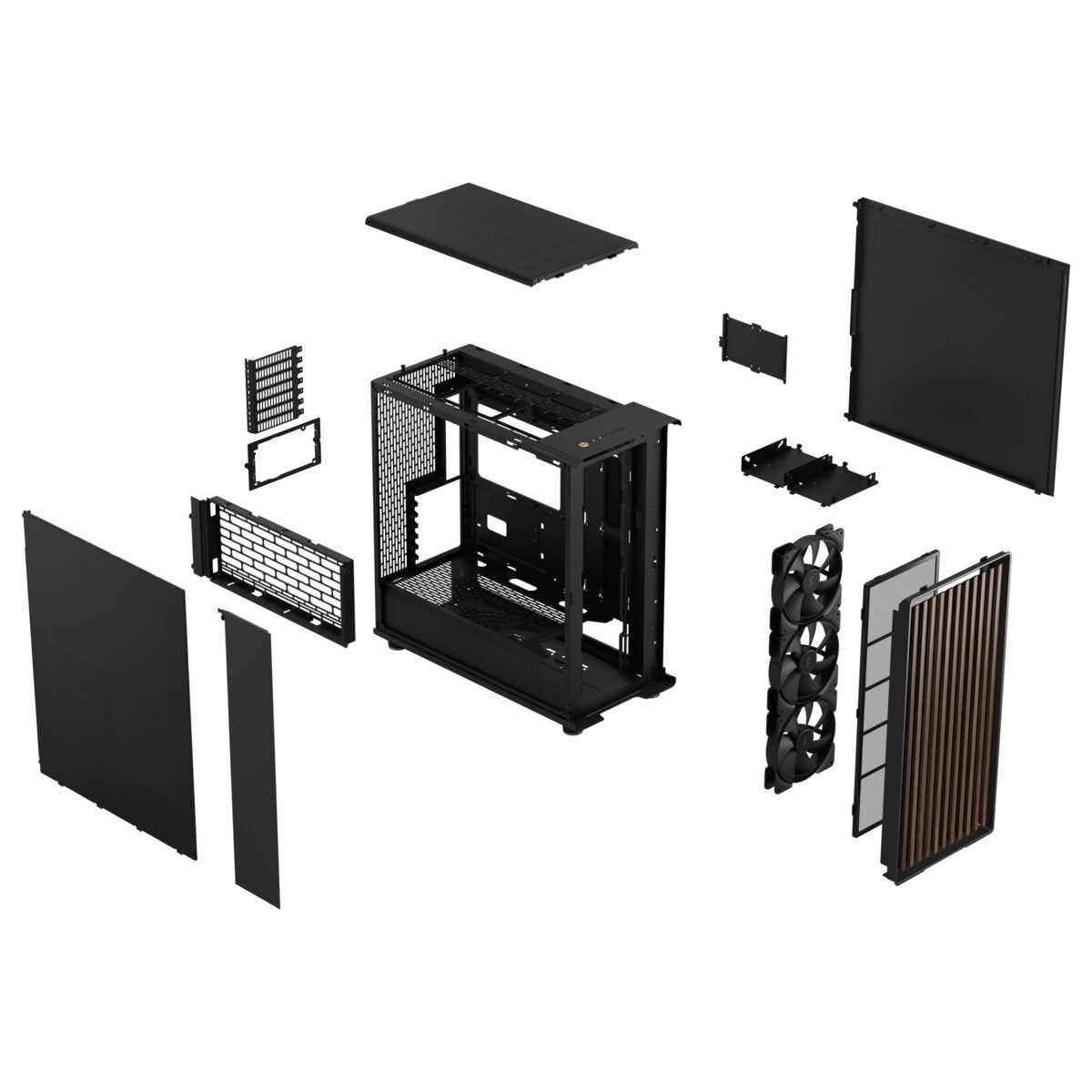 Fractal Design North XL (Charcoal Black/Chalk White) (Mesh/Tempered Glass) E-ATX/ATX/mATX/Mini-ITX CASE Wood Chassis