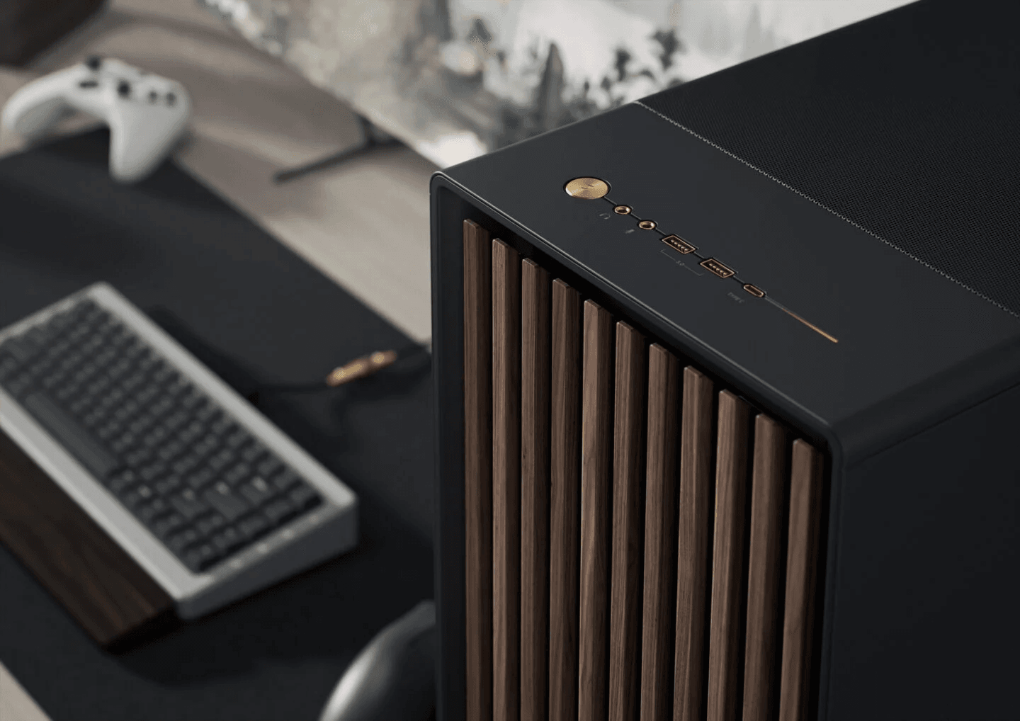 Fractal Design North XL (Charcoal Black/Chalk White) (Mesh/Tempered Glass) E-ATX/ATX/mATX/Mini-ITX CASE Wood Chassis