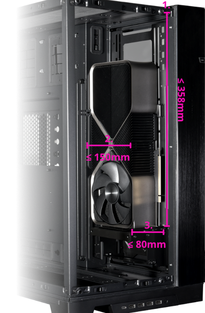 Lian Li O11D EVO XL Upright GPU Bracket Black/White - 1yr Wty