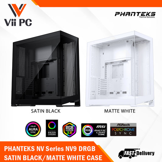 PHANTEKS NV Series NV9 DRGB FULL-TOWER CHASSIS SATIN BLACK / MATTE WHITE CASE