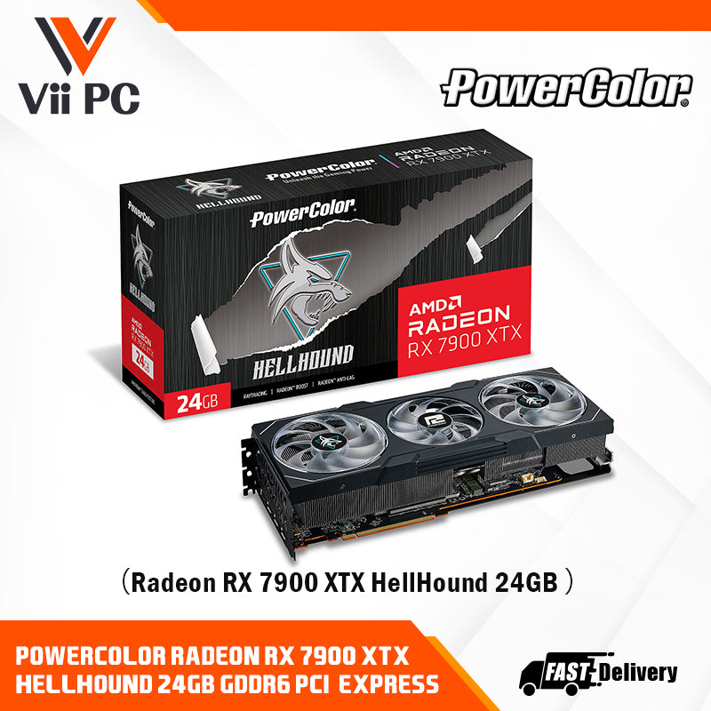 POWERCOLOR HELLHOUND AMD RADEON RX 7900XTX 24GB TRIPLE FAN GDDR6 GAMING GRAPHIC CARD