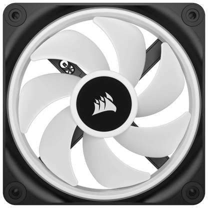 CORSAIR iCUE LINK QX120 RGB BLACK/WHITE, 120mm Magnetic Dome RGB Fan, Expansion Kit (Single Fan)