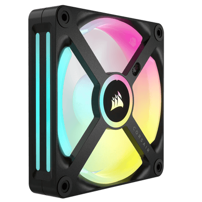 CORSAIR iCUE LINK QX120 RGB BLACK/WHITE, 120mm Magnetic Dome RGB Fan, Starter Kit (Triple Fan Kit)
