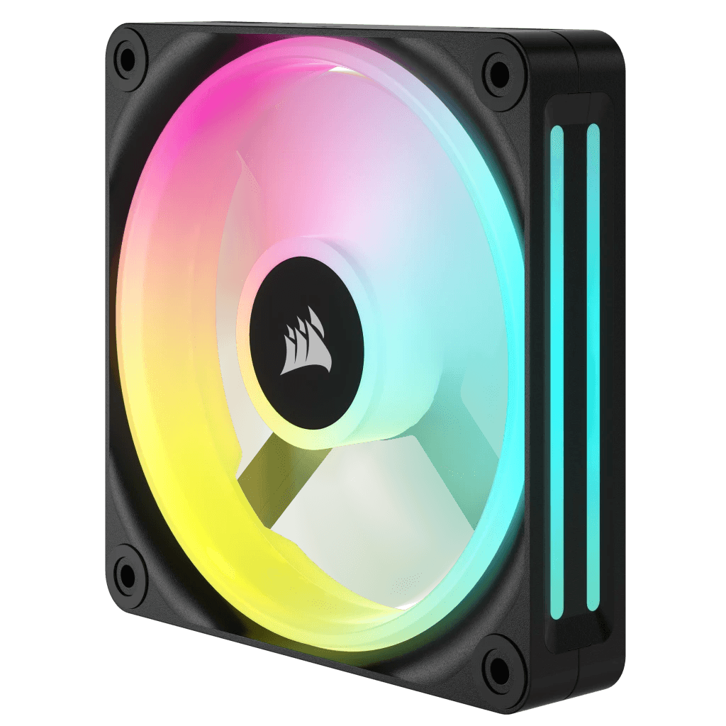 CORSAIR iCUE LINK QX120 RGB BLACK/WHITE, 120mm Magnetic Dome RGB Fan, Expansion Kit (Single Fan)