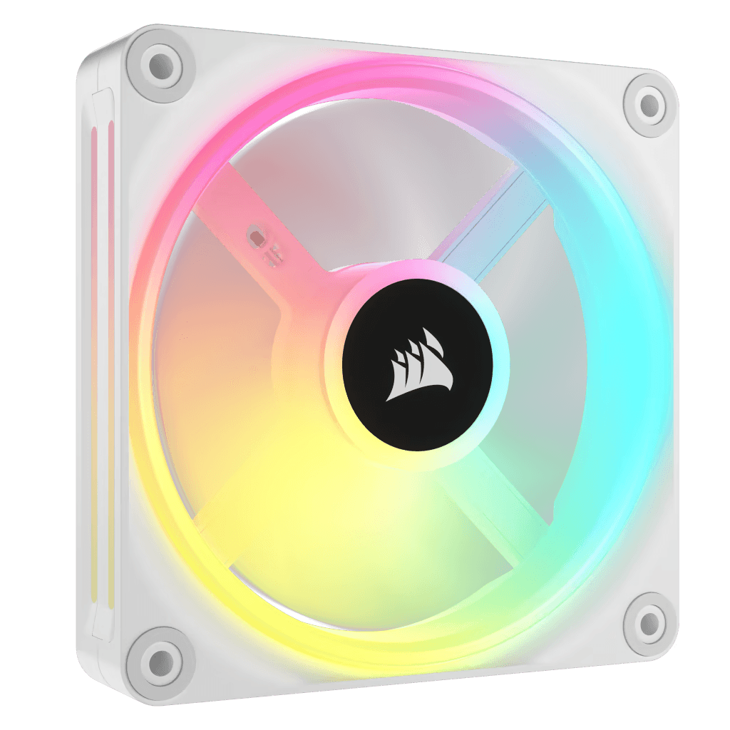 CORSAIR iCUE LINK QX120 RGB BLACK/WHITE, 120mm Magnetic Dome RGB Fan, Expansion Kit (Single Fan)