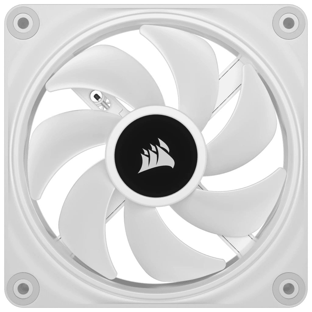 CORSAIR iCUE LINK QX120 RGB BLACK/WHITE, 120mm Magnetic Dome RGB Fan, Starter Kit (Triple Fan Kit)