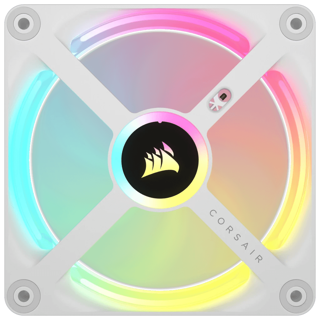 CORSAIR iCUE LINK QX120 RGB BLACK/WHITE, 120mm Magnetic Dome RGB Fan, Expansion Kit (Single Fan)