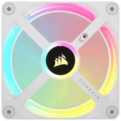 CORSAIR iCUE LINK QX120 RGB BLACK/WHITE, 120mm Magnetic Dome RGB Fan, Expansion Kit (Single Fan)