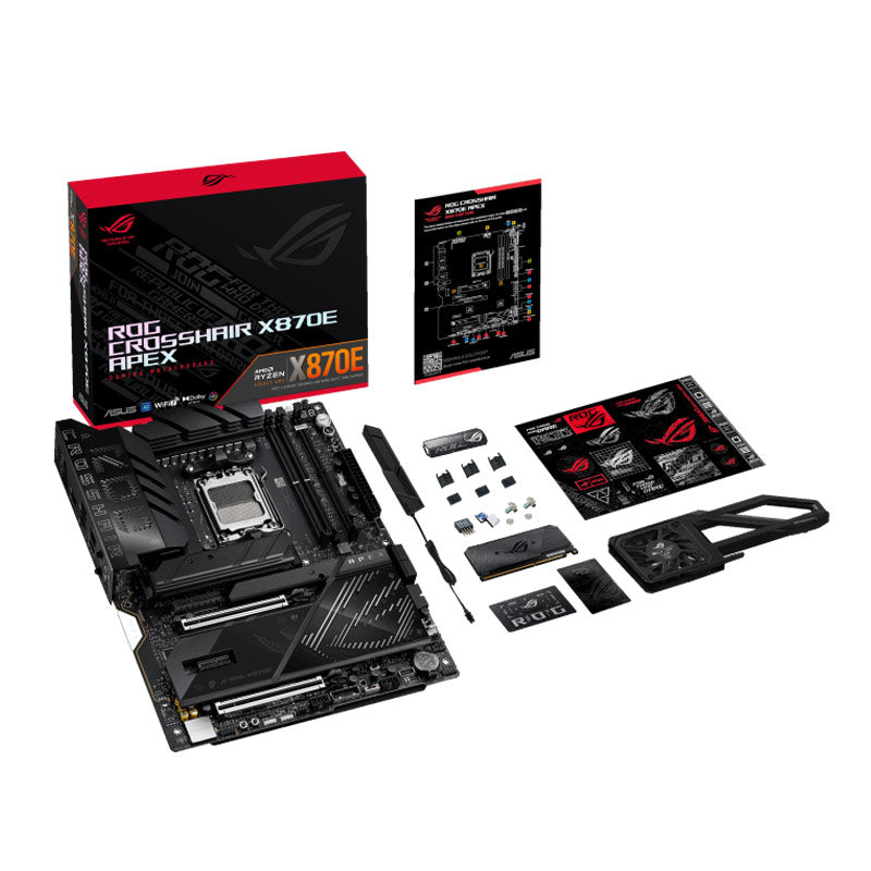 ASUS ROG CROSSHAIR X870E APEX - AM5 CPUs, DDR5, and PCIe® 5.0, WiFi 7, USB4®, ROG-Exclusive Memory Fan Kit - GAMING ATX Motherboard (AI PC Ready) - PRE-ORDER -