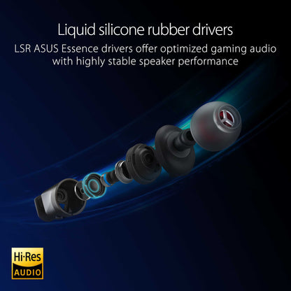 ASUS ROG Cetra II Core In-Ear gaming headphones with liquid silicone rubber drivers, 3.5mm connector [For PC, Phone, Console]