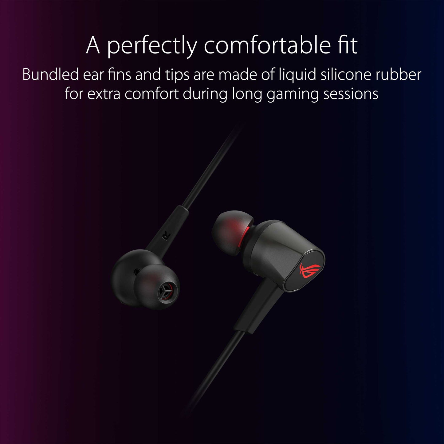 ASUS ROG Cetra II Core In-Ear gaming headphones with liquid silicone rubber drivers, 3.5mm connector [For PC, Phone, Console]