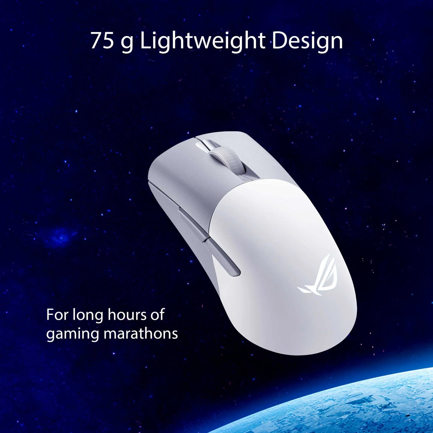 ASUS ROG Keris Wireless AimPoint Black/White lightweight Wireless RGB gaming mouse [75g, 36,000 DPI, Tri-mode connectivity]