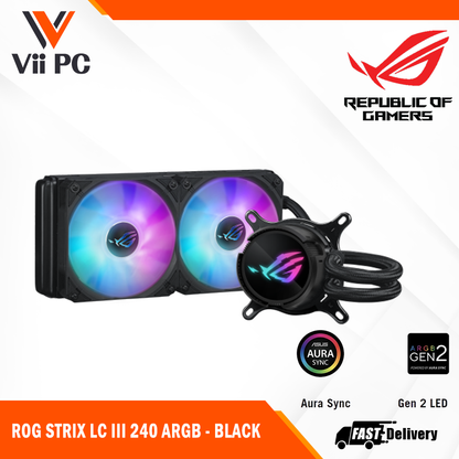 ASUS ROG Strix LC III 240 ARGB All-in-one CPU Liquid Cooler - Black