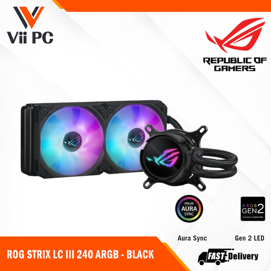 ASUS ROG Strix LC III 240 ARGB All-in-one CPU Liquid Cooler - Black