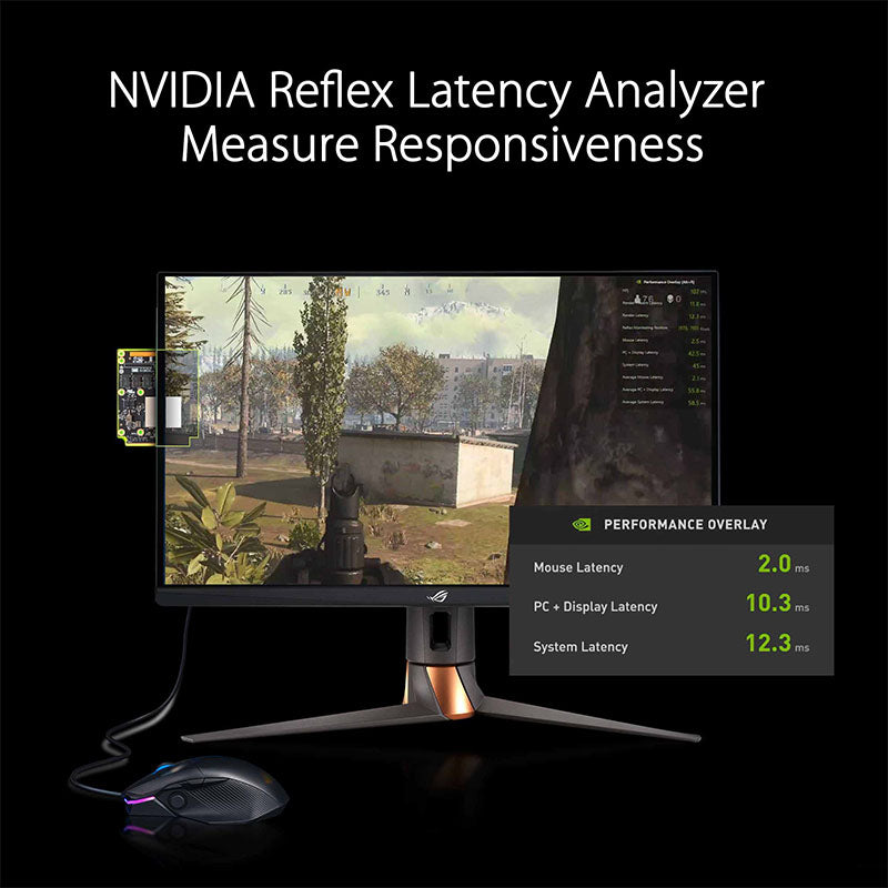 ASUS ROG Swift PG279QM NVIDIA® G-SYNC® Gaming Monitor – 27" QHD (2560 x 1440), NVIDIA Reflex Latency Analyzer, 240Hz, Fast IPS, 1 ms (GTG), DisplayHDR™ 400