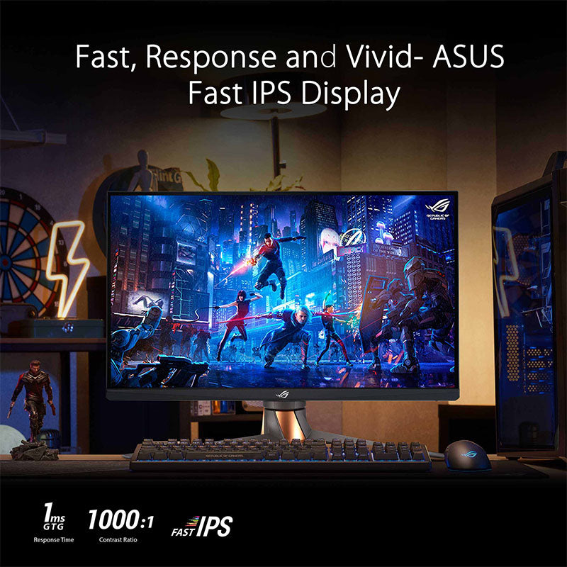 ASUS ROG Swift PG279QM NVIDIA® G-SYNC® Gaming Monitor – 27" QHD (2560 x 1440), NVIDIA Reflex Latency Analyzer, 240Hz, Fast IPS, 1 ms (GTG), DisplayHDR™ 400