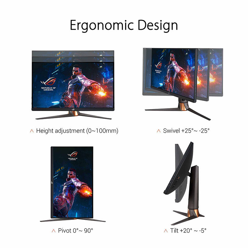 ASUS ROG Swift PG279QM NVIDIA® G-SYNC® Gaming Monitor – 27" QHD (2560 x 1440), NVIDIA Reflex Latency Analyzer, 240Hz, Fast IPS, 1 ms (GTG), DisplayHDR™ 400