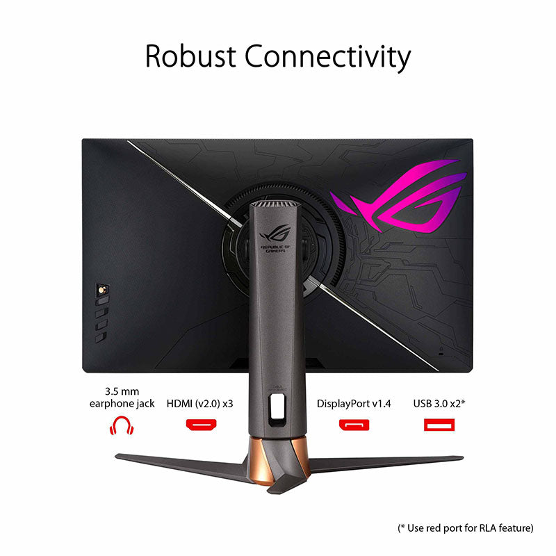 ASUS ROG Swift PG279QM NVIDIA® G-SYNC® Gaming Monitor – 27" QHD (2560 x 1440), NVIDIA Reflex Latency Analyzer, 240Hz, Fast IPS, 1 ms (GTG), DisplayHDR™ 400